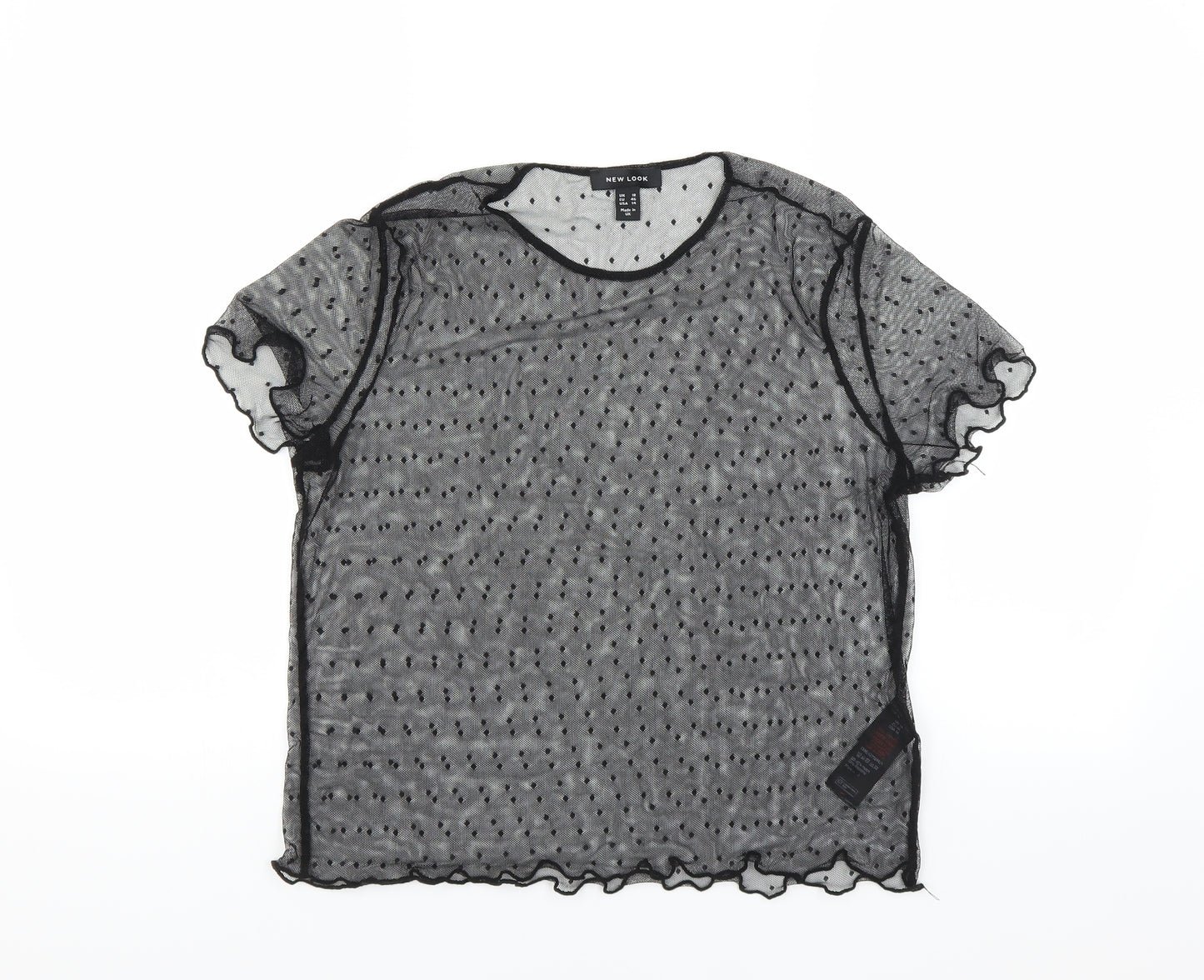 New Look Womens Black   Basic Blouse Size 18  - sheer
