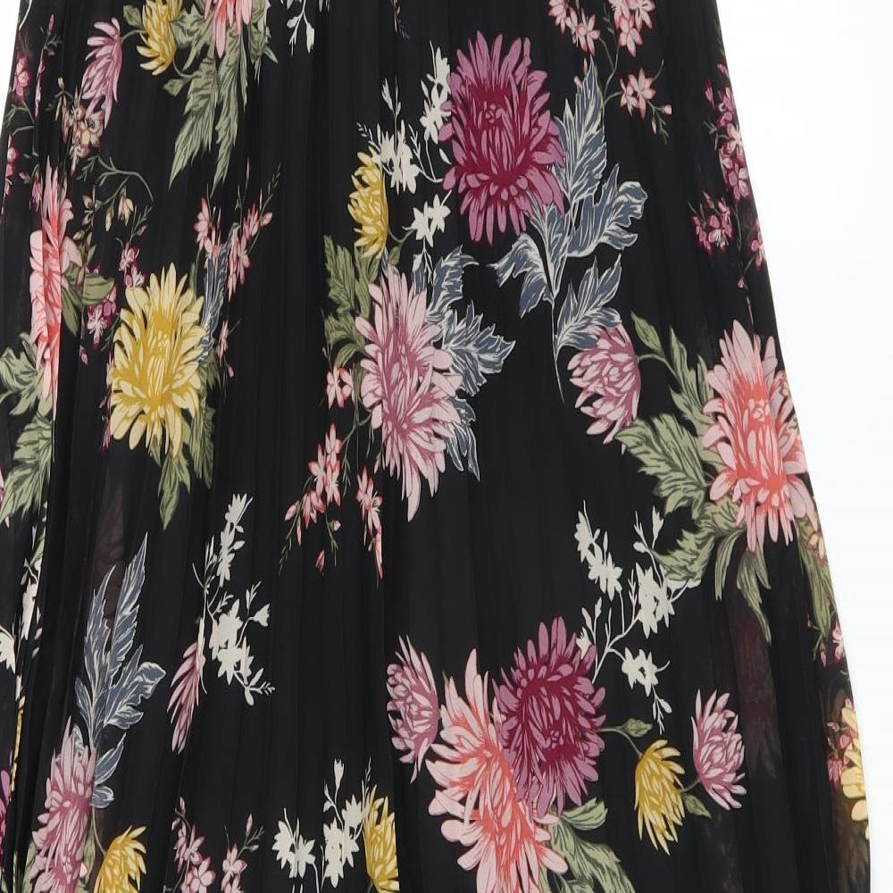 Primark Womens Black Floral  Maxi Skirt Size 6
