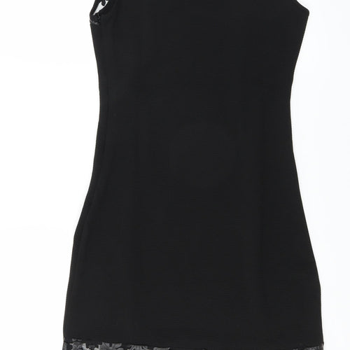 E. DIVA Womens Black   Bodycon  Size S  - floral detail