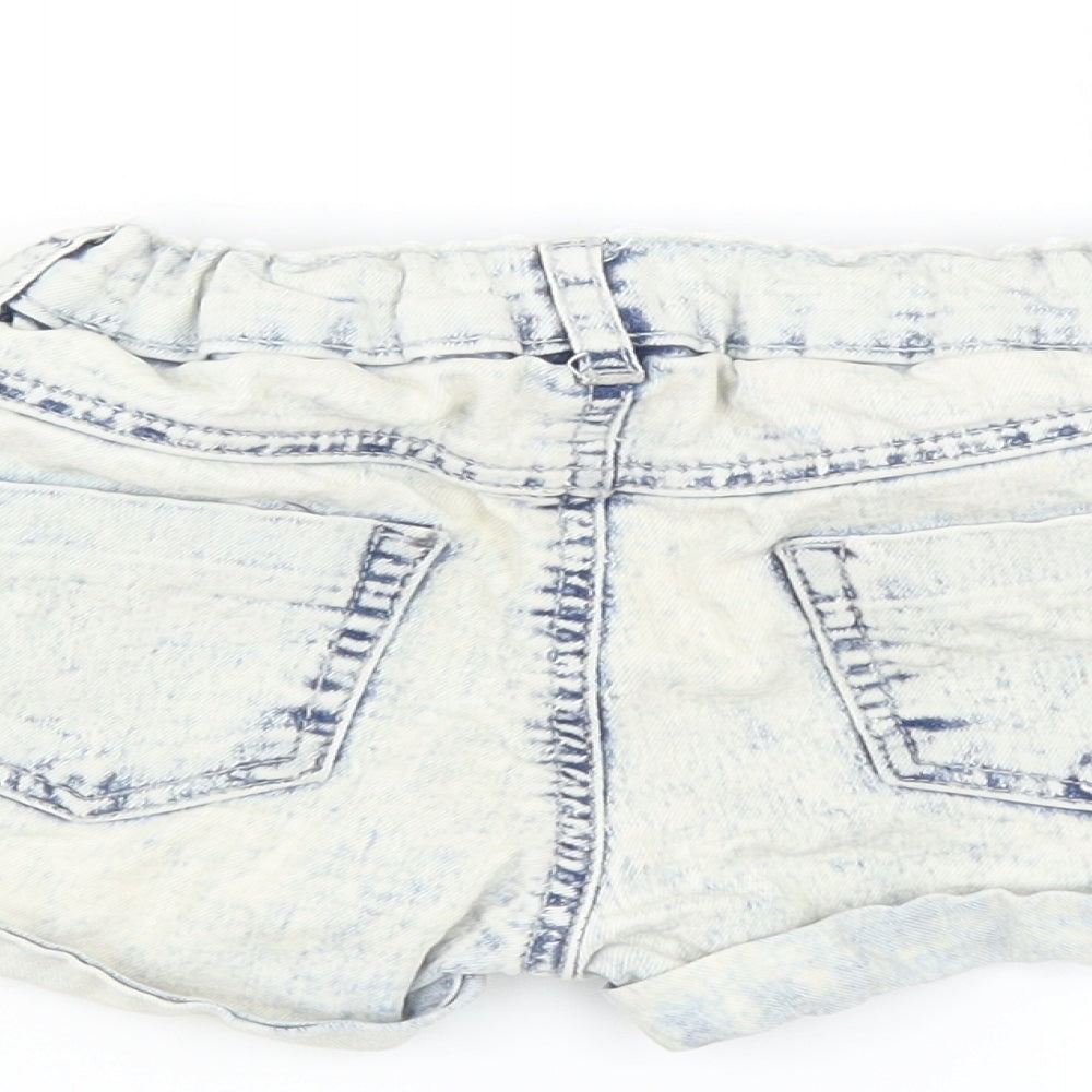 River Island Girls Blue  Denim Hot Pants Shorts Size 2-3 Years