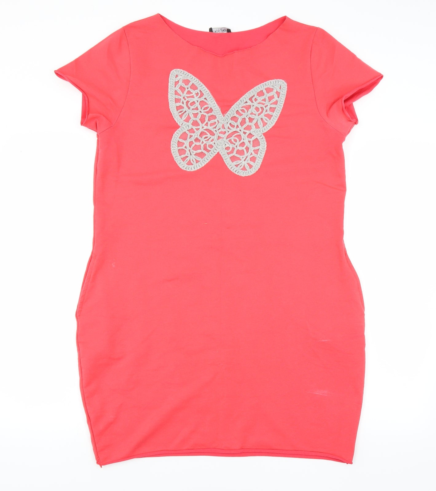 nikol sklep Womens Pink   T-Shirt Dress  Size L  - BUTTERFLY