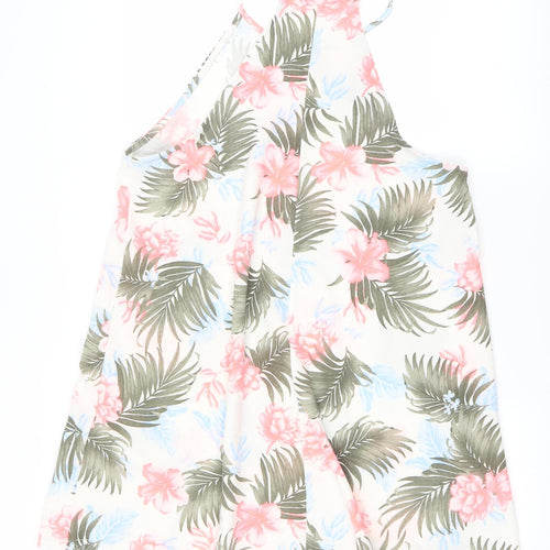 New Look Womens White Floral  Trapeze & Swing  Size 14