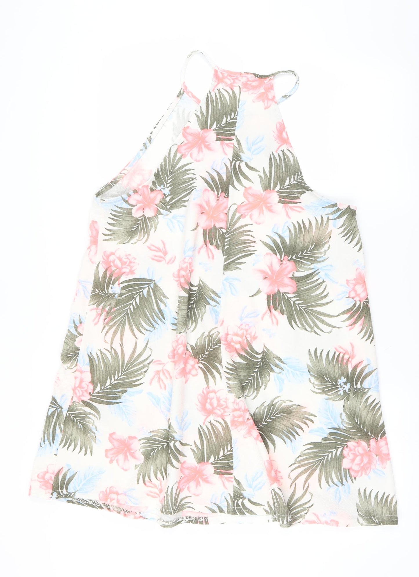 New Look Womens White Floral  Trapeze & Swing  Size 14