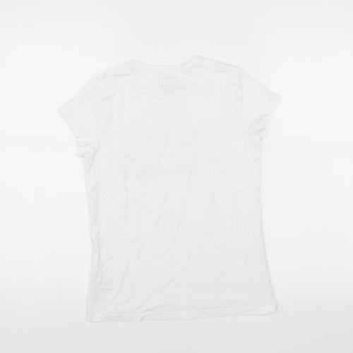 F&F Girls White   Basic T-Shirt Size 10-11 Years  - Good Vibes
