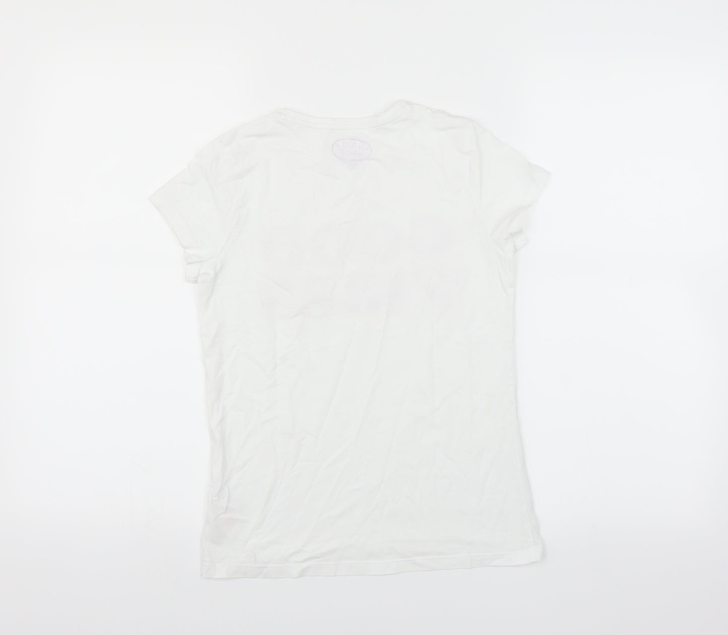 F&F Girls White   Basic T-Shirt Size 10-11 Years  - Good Vibes