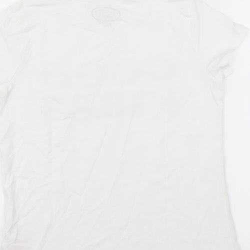 F&F Girls White   Basic T-Shirt Size 10-11 Years  - Good Vibes
