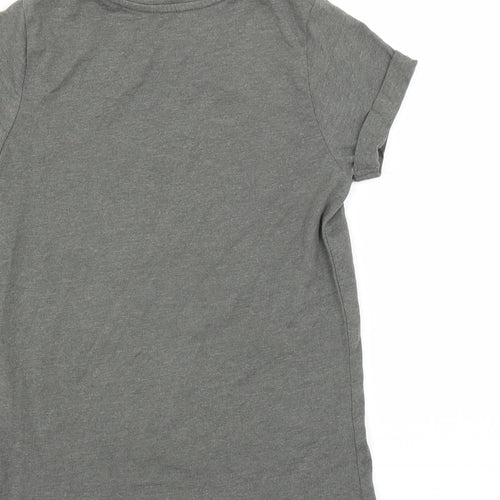 Primark Girls Grey   Basic T-Shirt Size 7-8 Years  - Good Vibes Only
