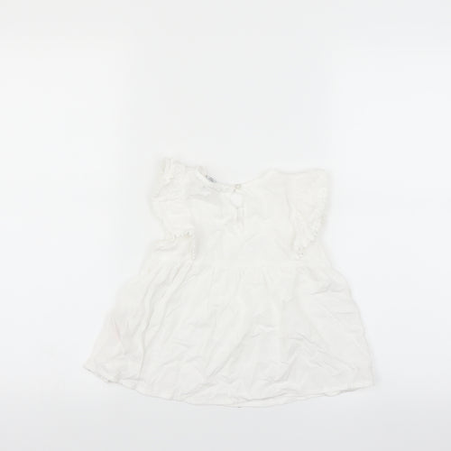 Primark Girls White   Basic Blouse Size 6-7 Years