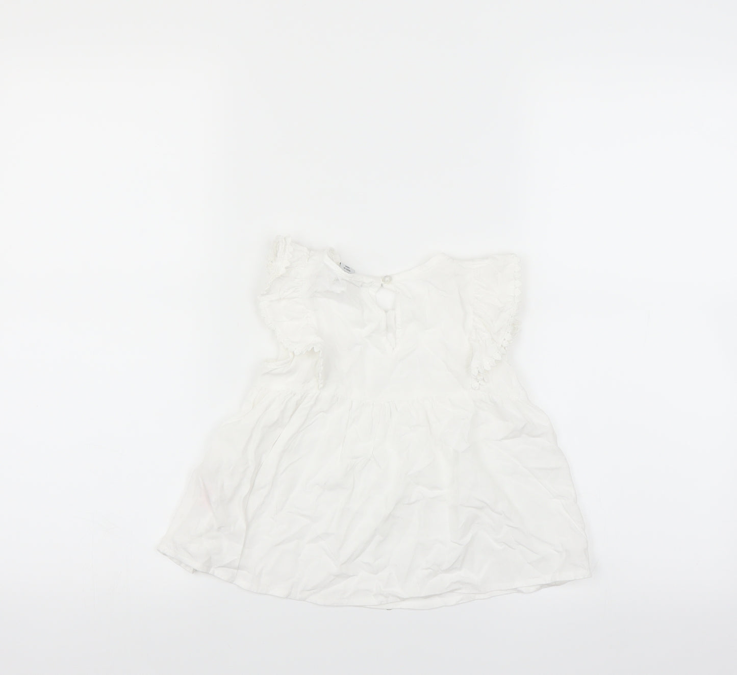 Primark Girls White   Basic Blouse Size 6-7 Years