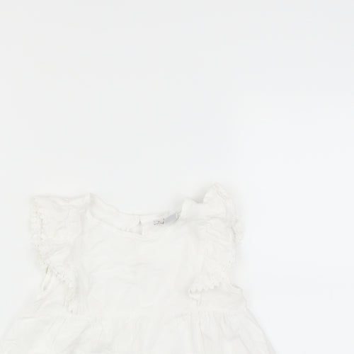 Primark Girls White   Basic Blouse Size 6-7 Years