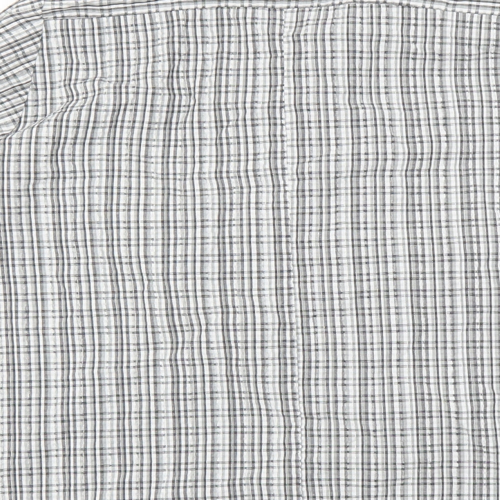 Evans Womens Grey Striped  Basic Button-Up Size 18