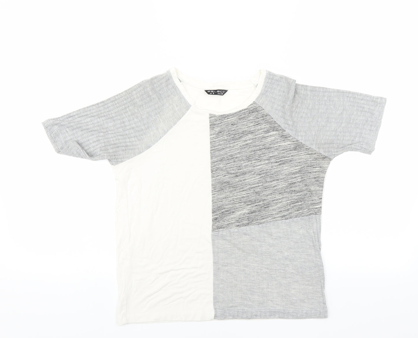 Select Womens Grey   Basic T-Shirt Size 8