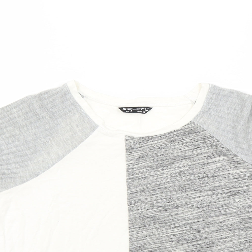 Select Womens Grey   Basic T-Shirt Size 8