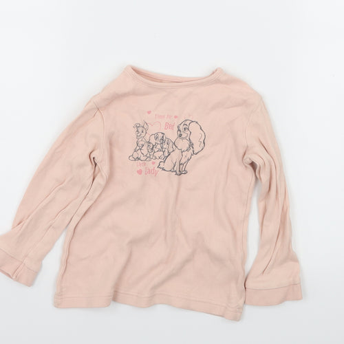George Girls Pink  Jersey Basic T-Shirt Size 18-24 Months  - Lady and the Tramp