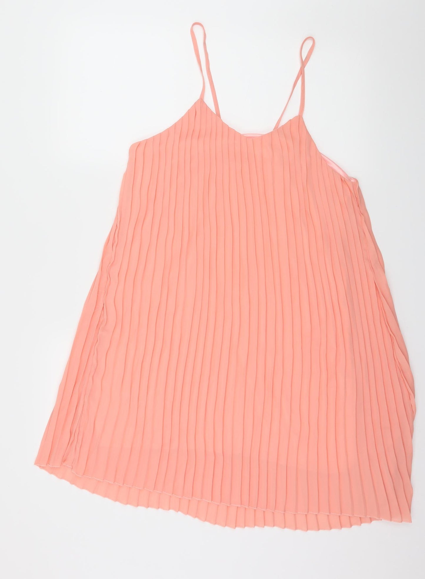 Missguided Womens Pink   Slip Dress  Size 12  - Pleated