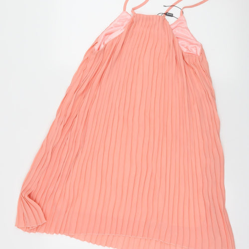 Missguided Womens Pink   Slip Dress  Size 12  - Pleated