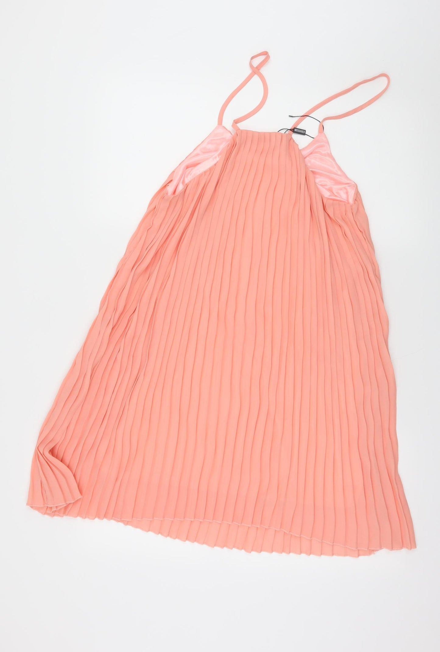 Missguided Womens Pink   Slip Dress  Size 12  - Pleated