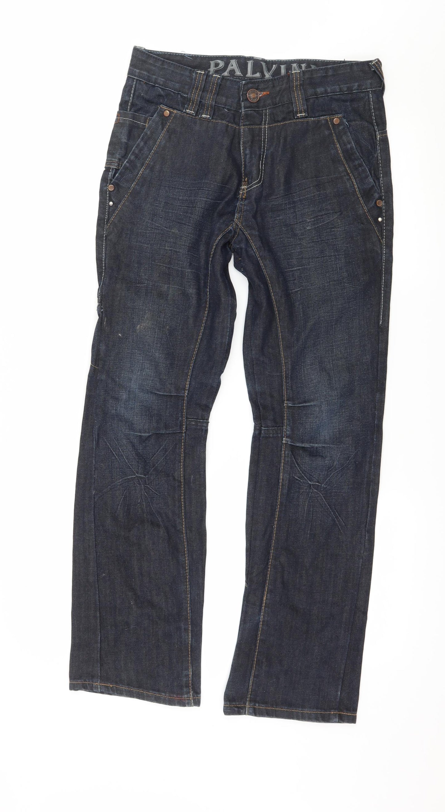 Palyini Mens Blue  Denim Straight Jeans Size 29 in L29 in