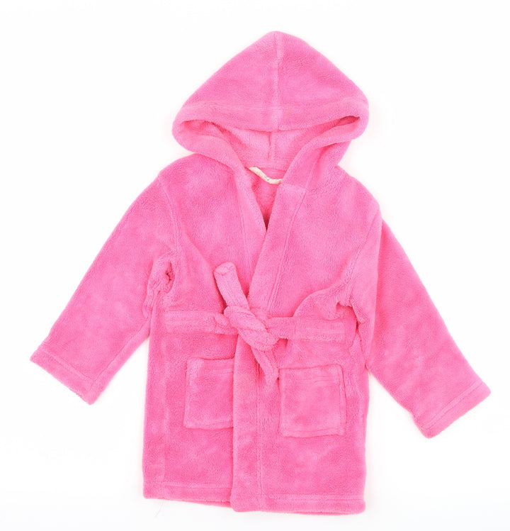 Early Days Girls Pink Solid Microfibre Cami Robe Size 18-24 Months