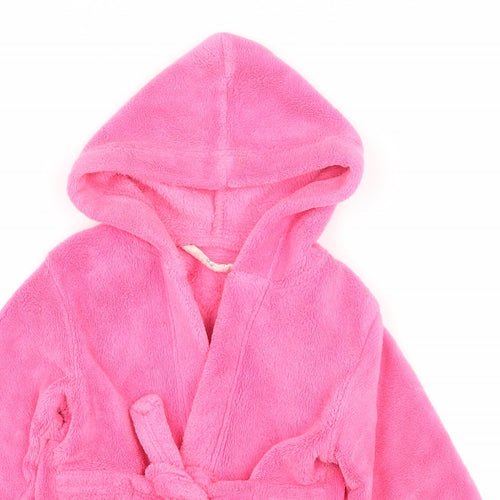 Early Days Girls Pink Solid Microfibre Cami Robe Size 18-24 Months