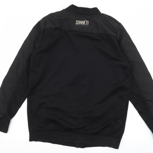 Sonnetti Boys Black  Jersey Full Zip Sweatshirt Size 13 Years
