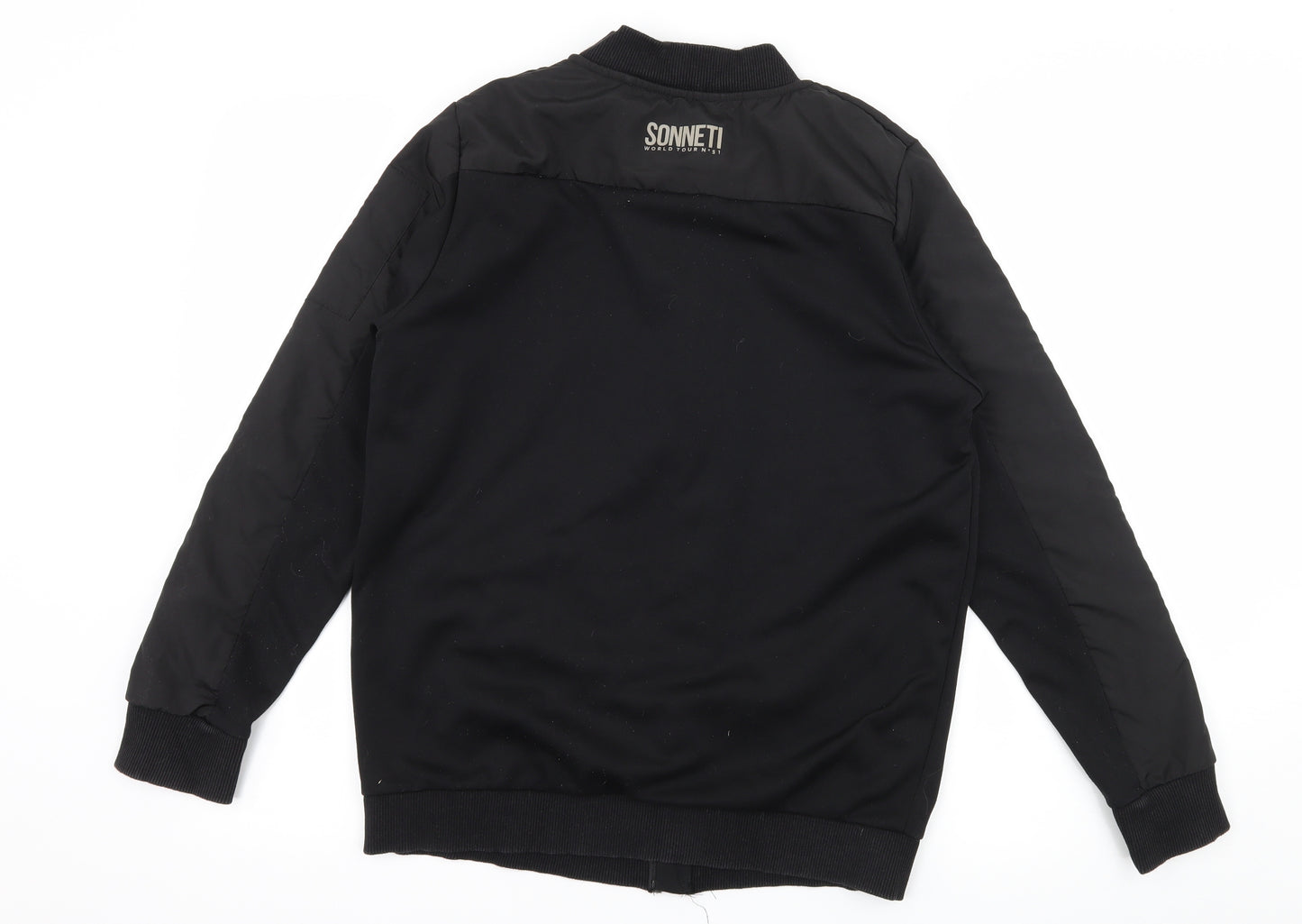Sonnetti Boys Black  Jersey Full Zip Sweatshirt Size 13 Years