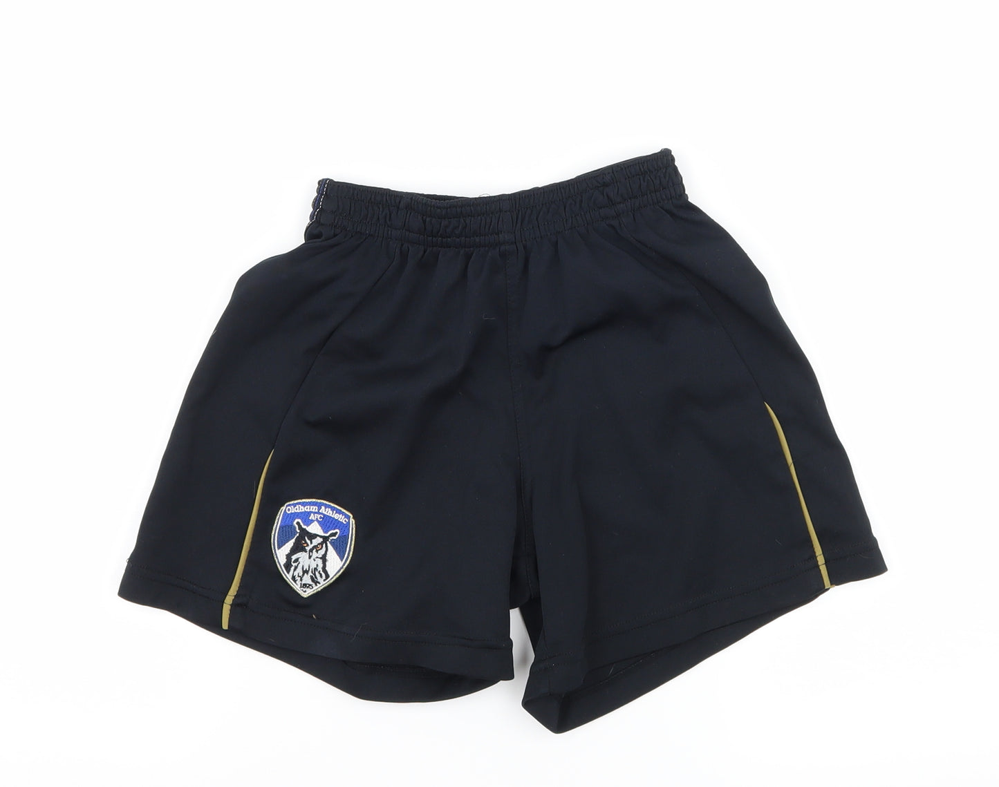 Cabrini Boys Black Geometric Jersey Sweat Shorts Size 6-7 Years - Oldham Athletic AFC