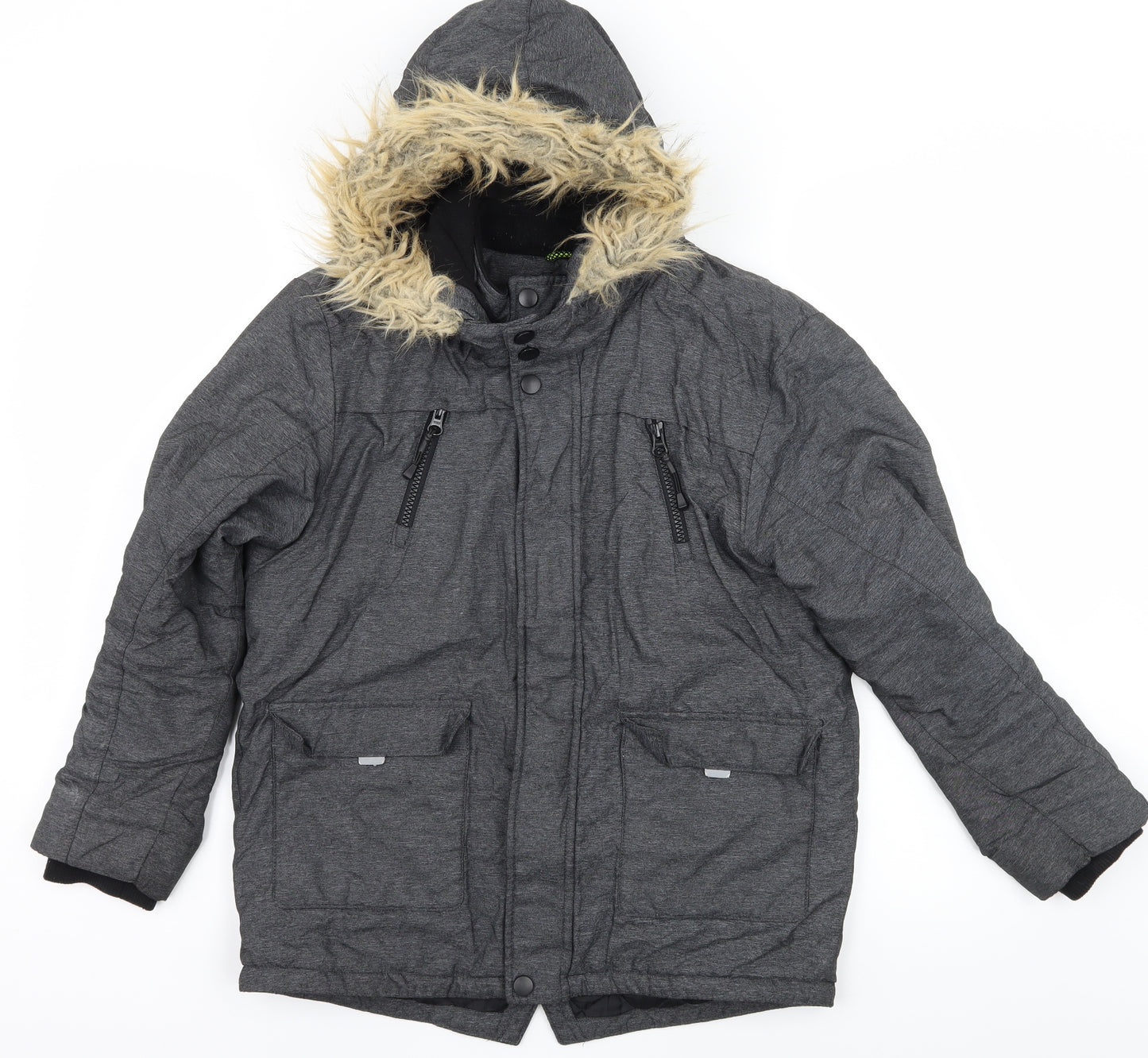 George Boys Grey   Basic Coat Coat Size 11-12 Years