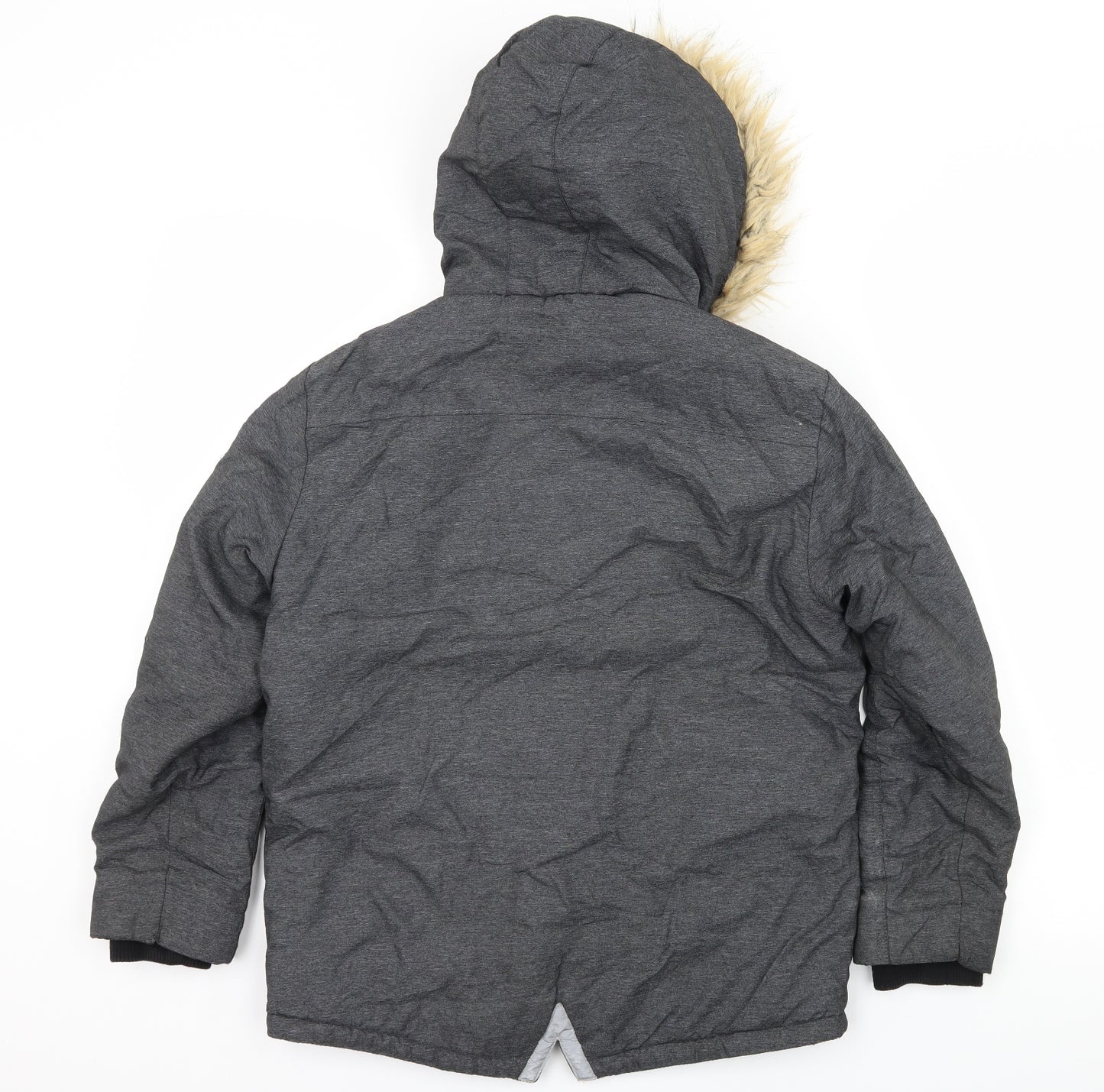 George Boys Grey   Basic Coat Coat Size 11-12 Years