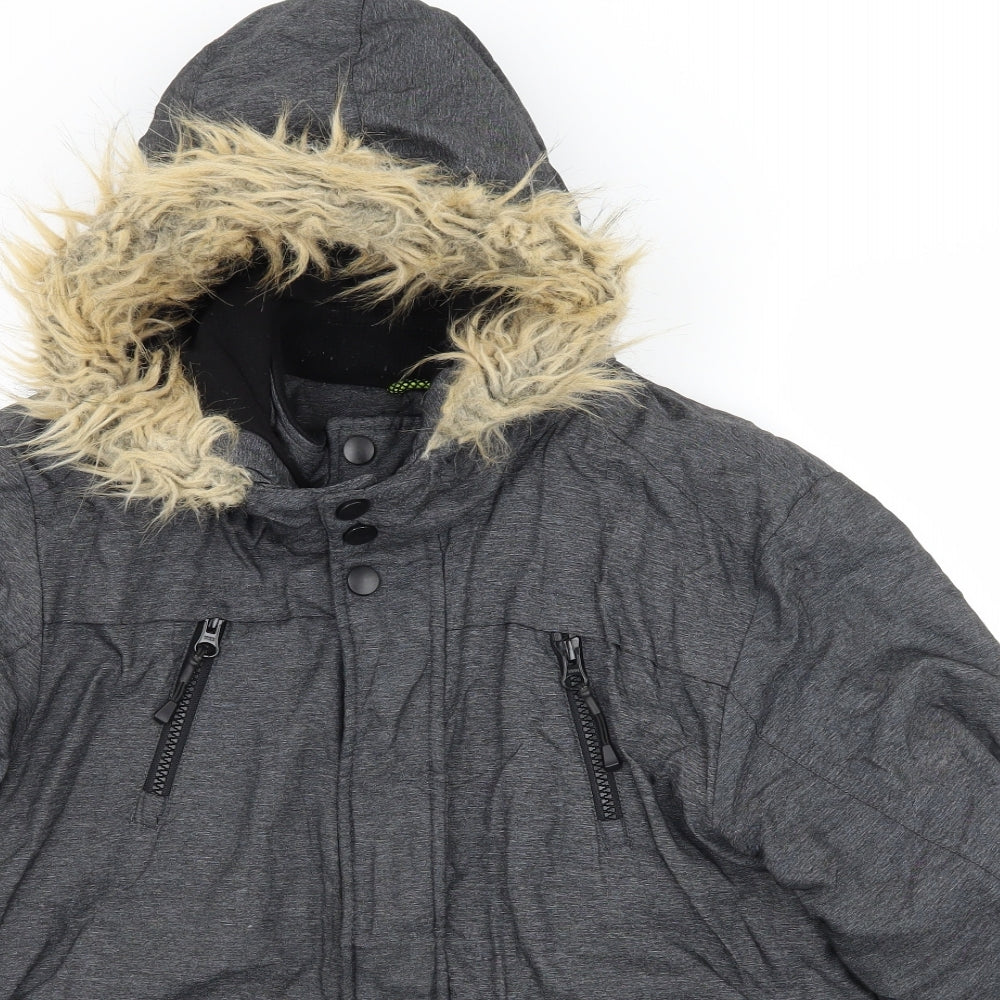 George Boys Grey   Basic Coat Coat Size 11-12 Years