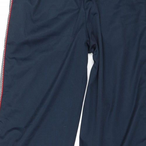 Urban Spirit Womens Blue Striped  Jogger Trousers Size M L30 in
