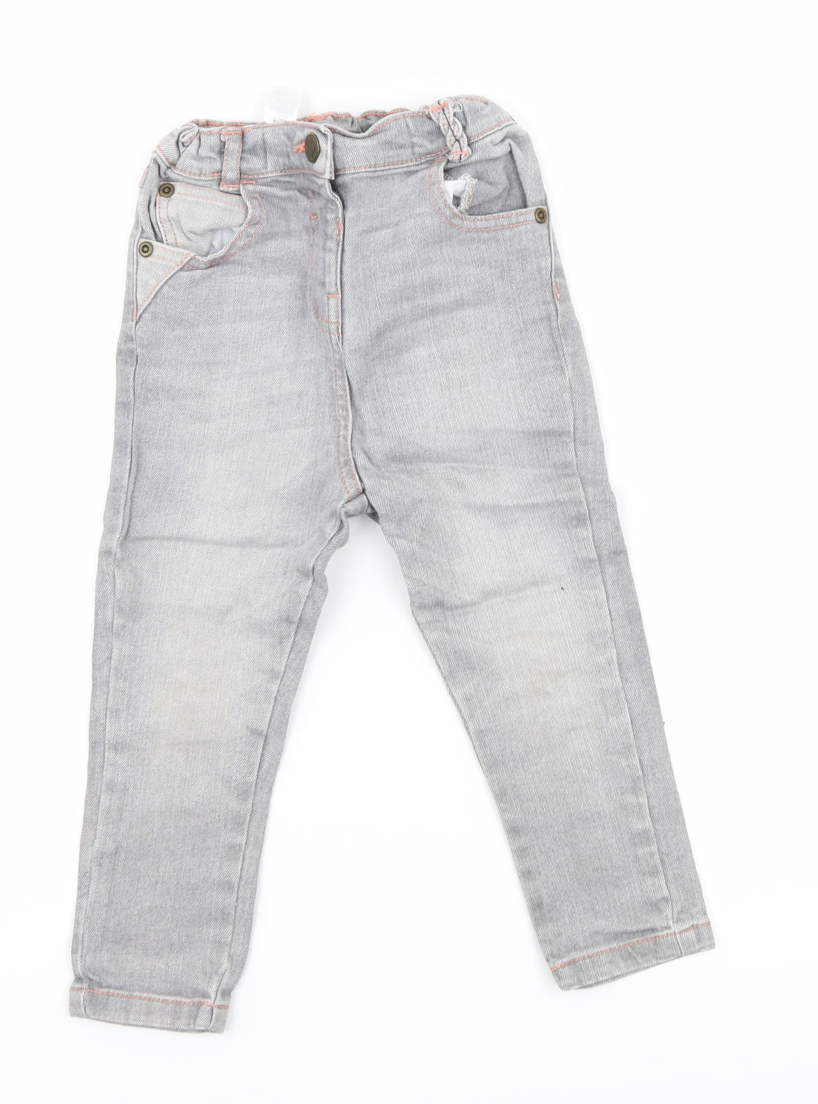 F&F Girls Grey  Denim Skinny Jeans Size 2-3 Years