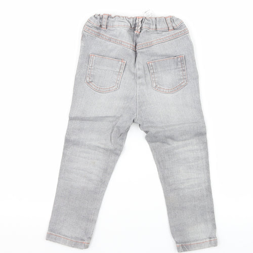 F&F Girls Grey  Denim Skinny Jeans Size 2-3 Years