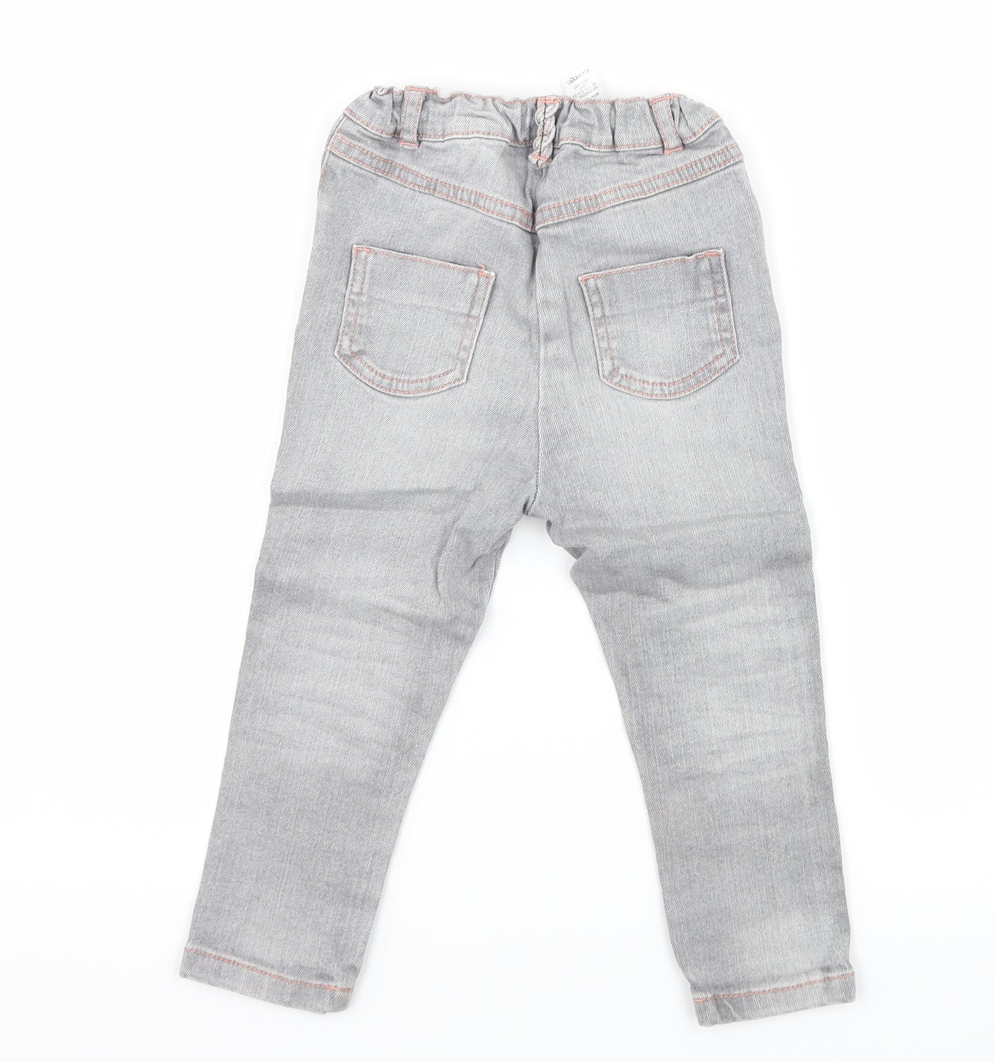F&F Girls Grey  Denim Skinny Jeans Size 2-3 Years