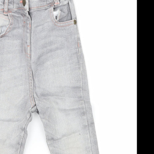 F&F Girls Grey  Denim Skinny Jeans Size 2-3 Years