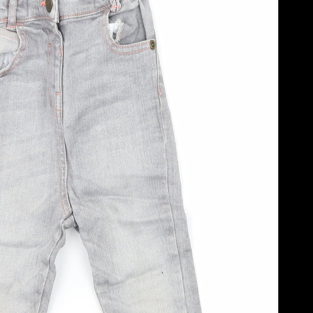 F&F Girls Grey  Denim Skinny Jeans Size 2-3 Years