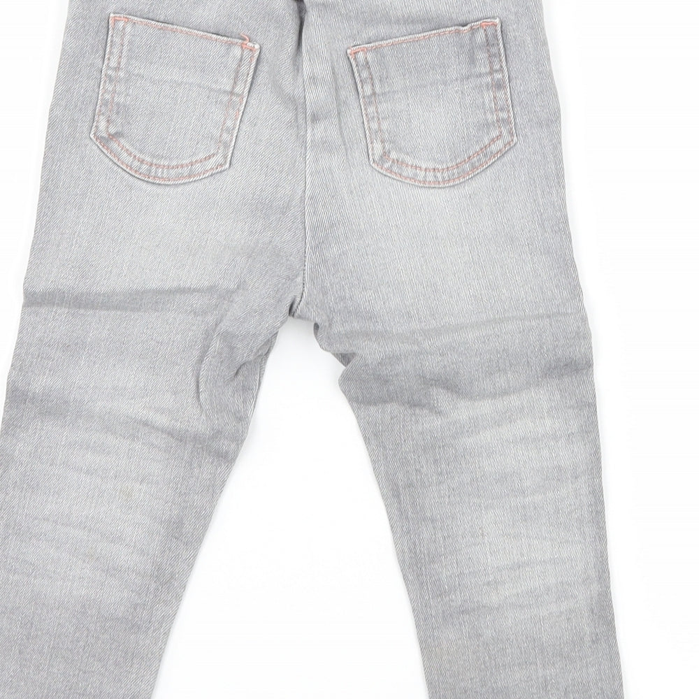F&F Girls Grey  Denim Skinny Jeans Size 2-3 Years