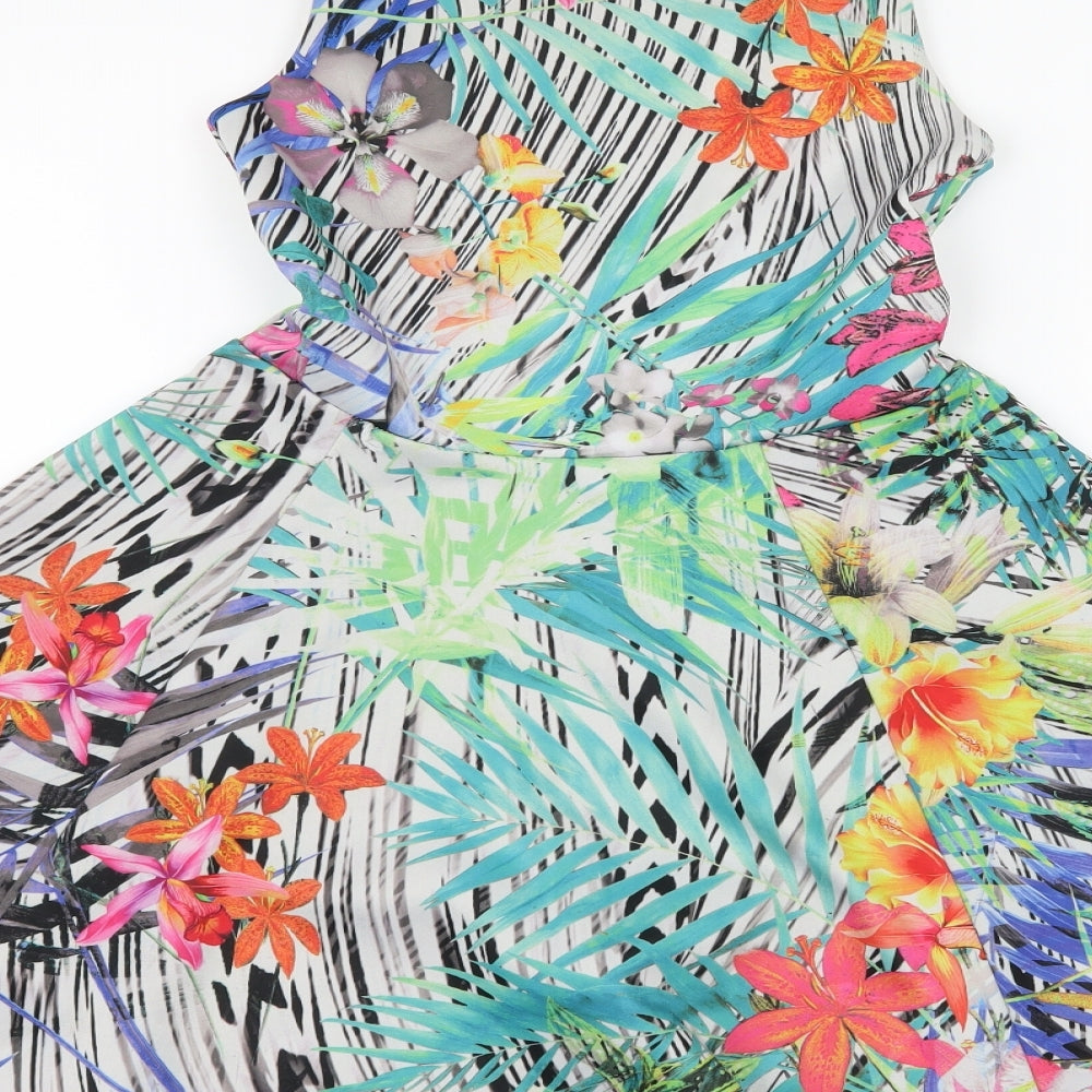 Miss E-vie Girls Multicoloured Floral Jersey Skater Dress  Size 10-11 Years