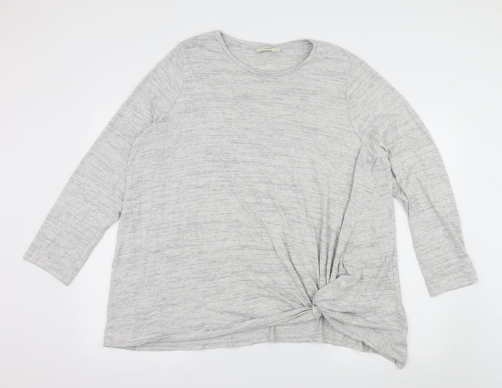 George Womens Grey  Jersey Pullover Sweatshirt Size 2XL  - Knot Detail