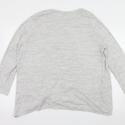 George Womens Grey  Jersey Pullover Sweatshirt Size 2XL  - Knot Detail