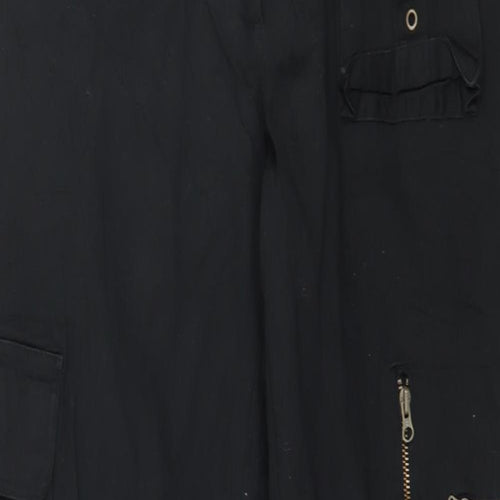 H&M Womens Black   Cargo Trousers Size 16 L32 in