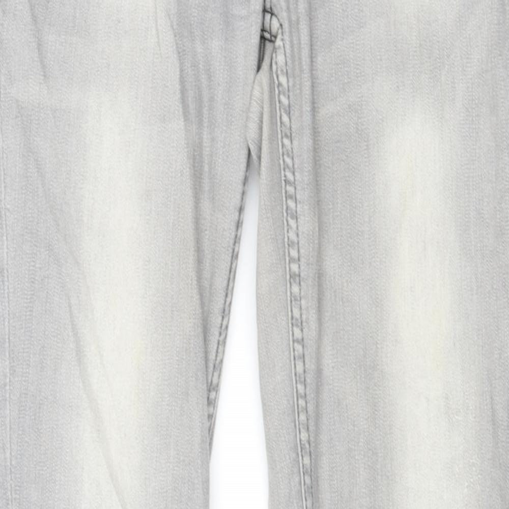 Fishbone Mens Grey  Flannel Skinny Jeans Size 30 in L32 in