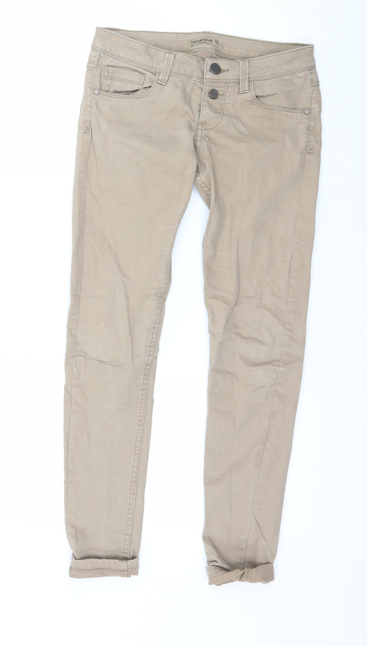 Terranova Womens Beige Denim Skinny Jeans Size S L27 in