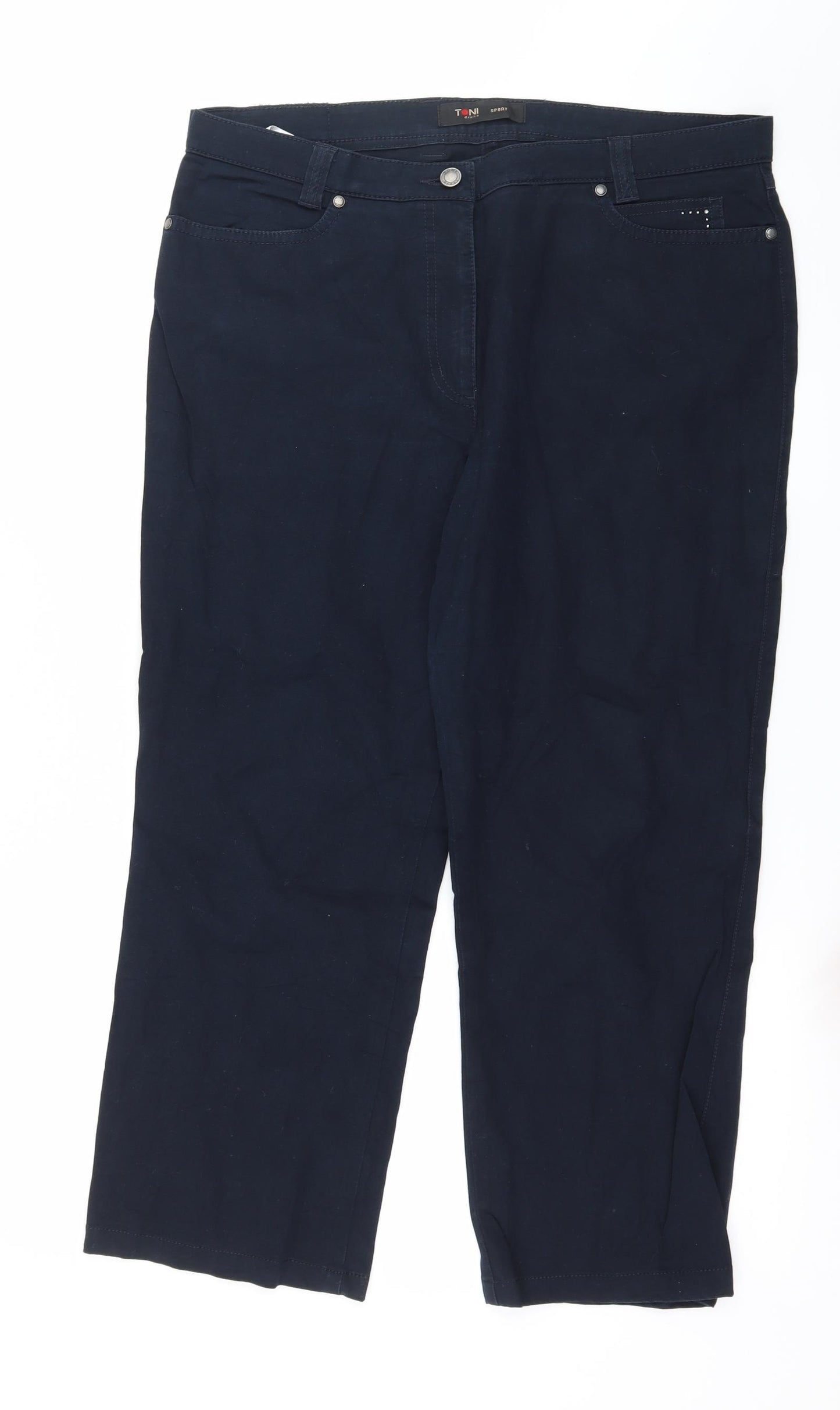 Toni Dress Womens Blue   Cropped Trousers Size 34 in L23 in