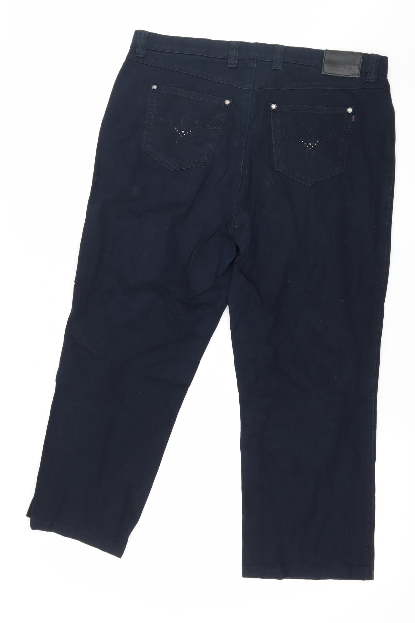 Toni Dress Womens Blue   Cropped Trousers Size 34 in L23 in