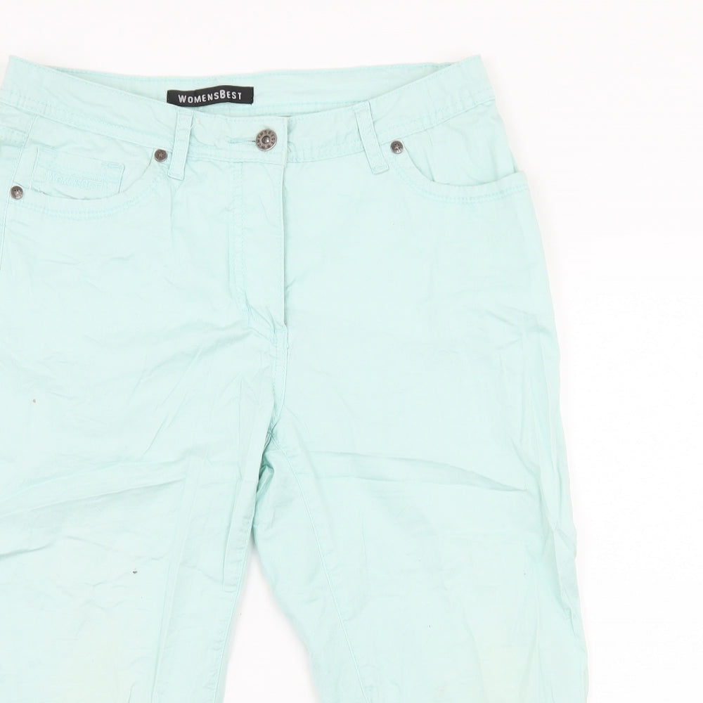 womens best Womens Green   Cropped Trousers Size 10 L20 in