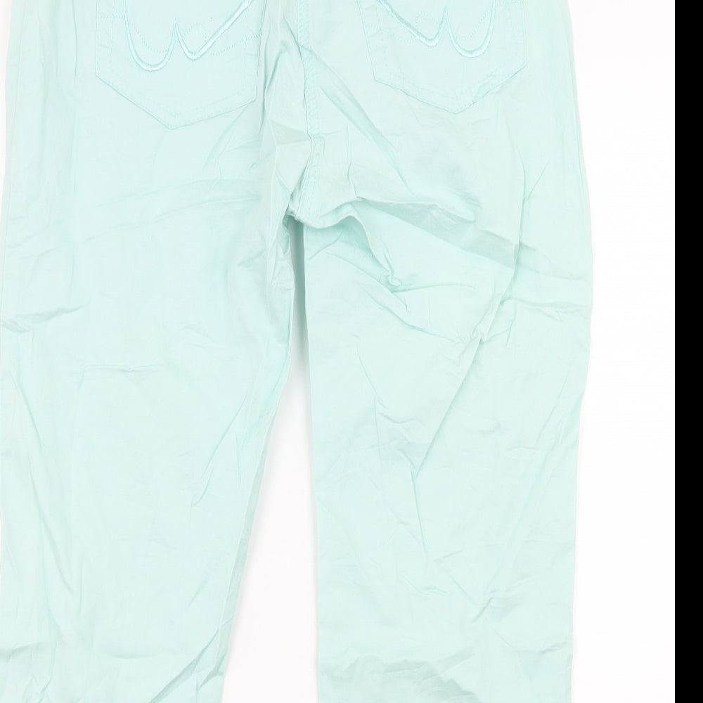 womens best Womens Green   Cropped Trousers Size 10 L20 in