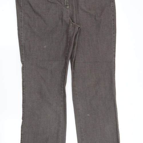 Preworn Womens Grey   Straight Jeans Size 34 in L29 in
