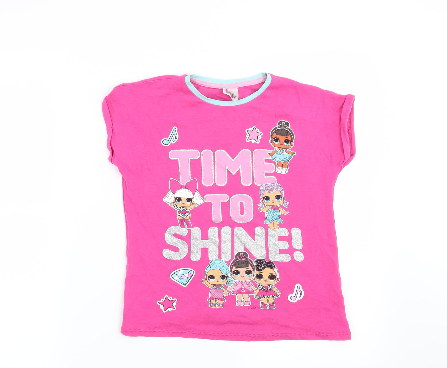 George Girls Pink   Basic T-Shirt Size 8-9 Years  - LOL Surprise! Dolls