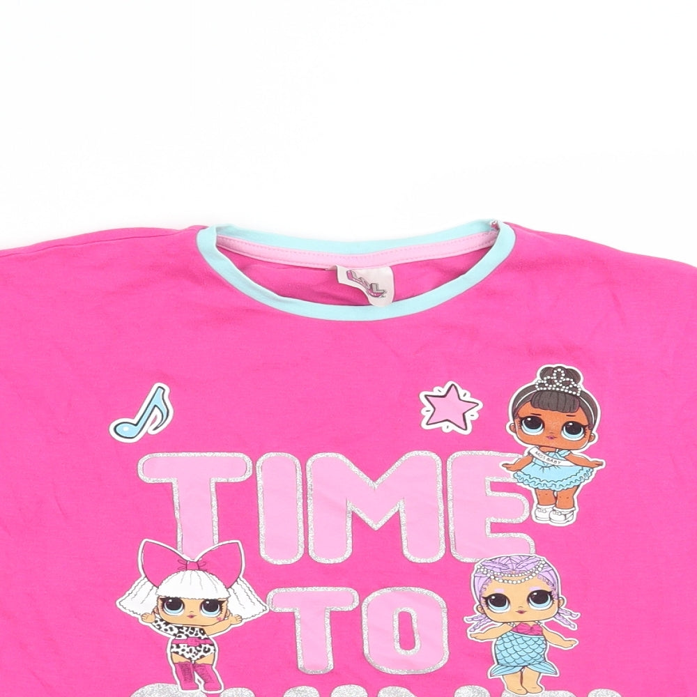 George Girls Pink   Basic T-Shirt Size 8-9 Years  - LOL Surprise! Dolls